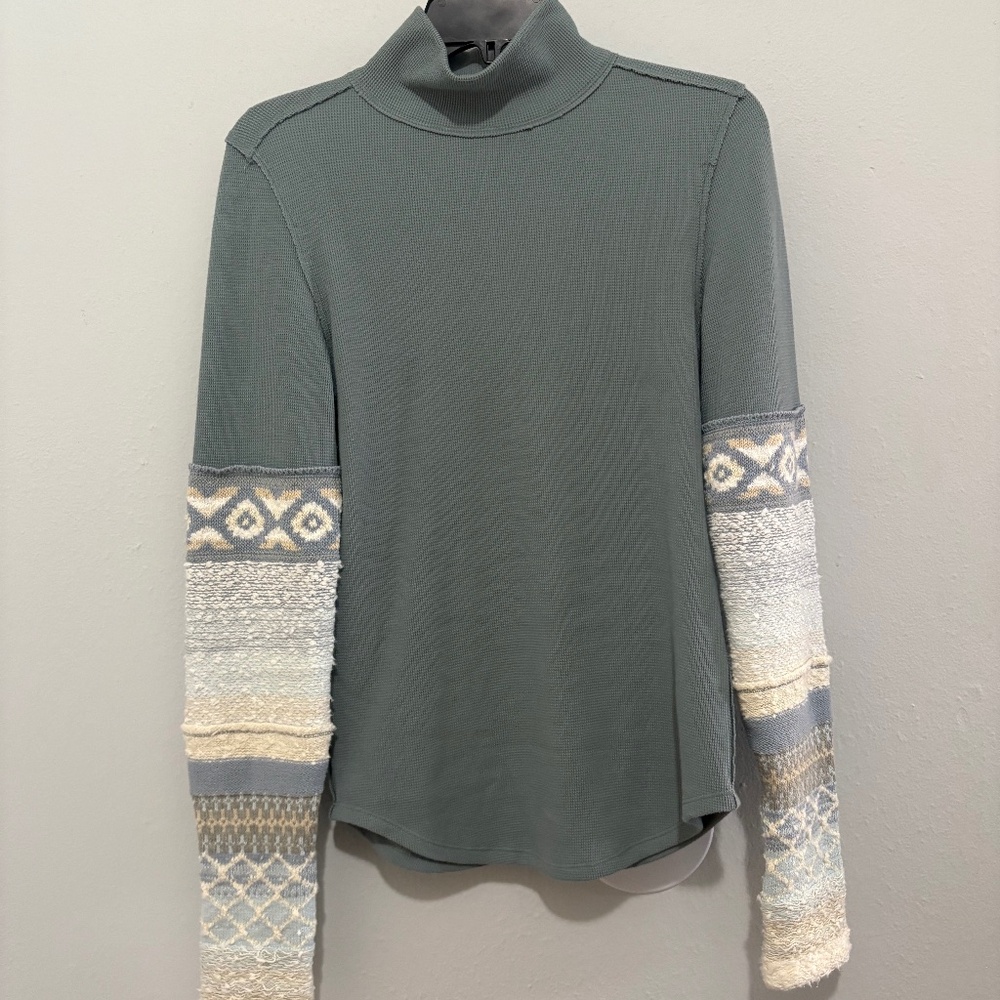 We The Free Thermal Waffle Long Sleeve Craft Cuff Size Medium